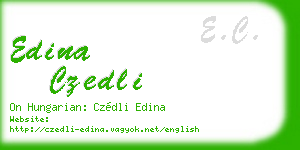 edina czedli business card
